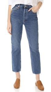 AGOLDE Riley High Rise Straight Crop Jeans