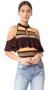 Apiece Apart Knit Cold Shoulder Top