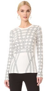 Herve Leger Long Sleeve T Shirt