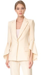 Prabal Gurung Ruffle Sleeve Jacket