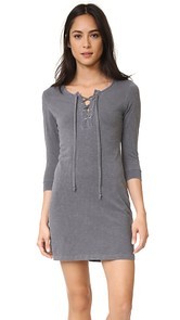 SUNDRY Lace Up Dress