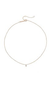 Zoe Chicco 14k Gold One Diamond Chain Choker Necklace