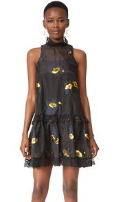 Cynthia Rowley Metallic Floral Night Dress
