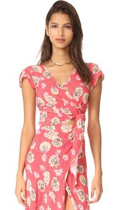 Flynn Skye That’s a Wrap Flutter Crop Top