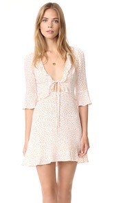 For Love &amp; Lemons Nostalgic Tie Front Dress