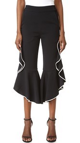 Jonathan Simkhai Classic Ruffle Cropped Pants