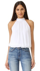 alice + olivia Maris Gathered Halter Top