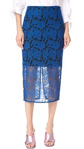 Diane von Furstenberg Overlay Tailored Pencil Skirt