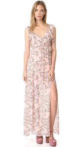For Love &amp; Lemons Bee Balm Floral Maxi Dress