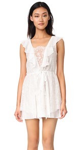 For Love &amp; Lemons Stardust Lace Drawstring Dress