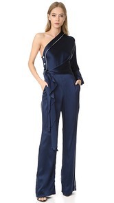 Jonathan Simkhai Sateen Off Shoulder Jumpsuit