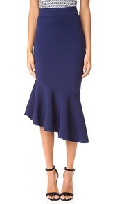 Milly Asymmetrical Draped Skirt