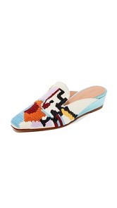 Rachel Comey Wald Needlepoint Wedge Mules