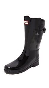 Hunter Boots Refined Back Strap Short Gloss Boots