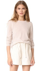 Jenni Kayne Button Shoulder Crewneck