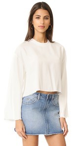 KENDALL + KYLIE Frayed Twill Pullover