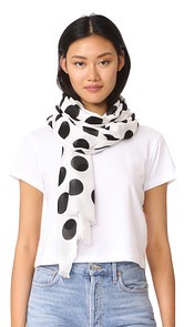 Kate Spade New York Grid Dot Oblong Scarf