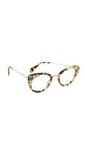 Miu Miu Crystal Cat Eye Glasses