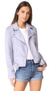 cupcakes and cashmere Dixie Faux Suede Moto Jacket