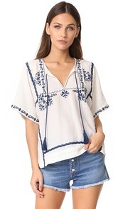 Ella Moss Marini Embroidered Blouse