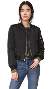 McGuire Denim Quilted Bambina Bomber Jacket