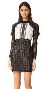 Self Portrait Geometric Mini Dress