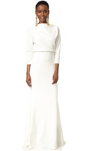 Badgley Mischka Collection Long Sleeve Gown
