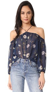 BB Dakota Madeline Camellia Printed Off Shoulder Top