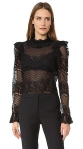 BCBGMAXAZRIA Lace Blouse