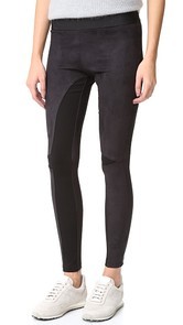 David Lerner Micro Suede Combo Leggings