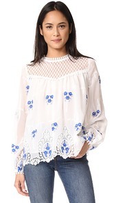 endless rose Flower Embroidered Top