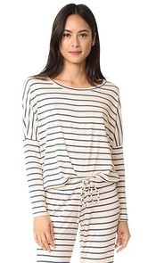 Eberjey Lounge Stripes Slouchy Tee