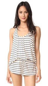 Eberjey Lounge Stripes Racerback Tank