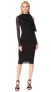 Fuzzi Cold Shoulder Fitted Dress