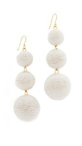 Kenneth Jay Lane Triple Tier Drop Earrings