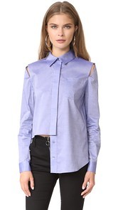 Milly Italian Cross Dye Shirting Cassie Top