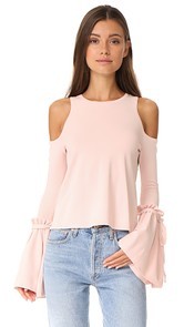Milly Cold Shoulder Tie Top