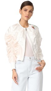 3.1 Phillip Lim Ruched Flight Jacket