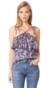 Rebecca Taylor Sleeveless Tea Rose Top