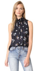 Rebecca Taylor Sleeveless Natalie Fleur Top