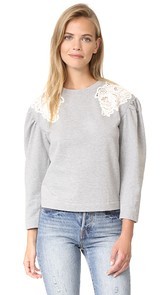 Rebecca Taylor Lace Sweatshirt