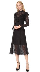 Temperley London Prairie Lace Ruffle Dress