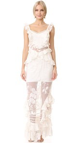 Three Floor Bouquet Lace Dress