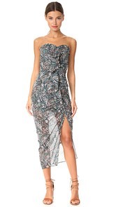Veronica Beard Peyton Strapless Ruched Dress
