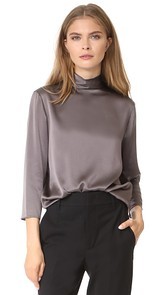 Vince Mock Neck Blouse