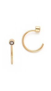 Zoe Chicco Diamond Reversible Open Hoop Earrings