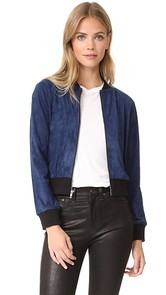 BB Dakota Ellie Faux Suede Bomber Jacket