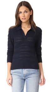 FRAME O Stitch Polo Sweater