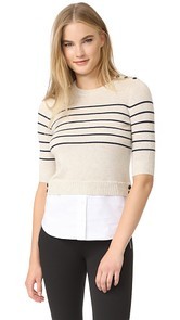 Veronica Beard Knot Mariner Combo Sweater