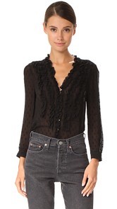 Veronica Beard Cameron Ruffle Top